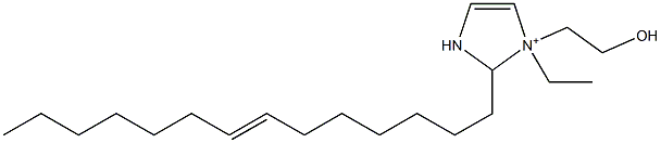 1-Ethyl-1-(2-hydroxyethyl)-2-(7-tetradecenyl)-4-imidazoline-1-ium Structure