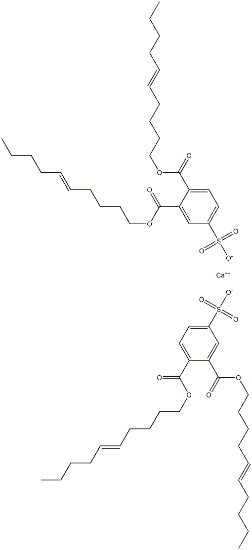 Bis[3,4-di(5-decenyloxycarbonyl)benzenesulfonic acid]calcium salt 구조식 이미지