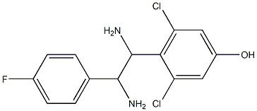 4-[1,2-Diamino-2-(4-fluorophenyl)ethyl]-3,5-dichlorophenol 구조식 이미지