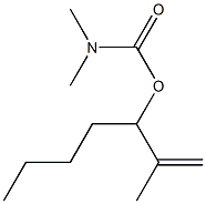 N,N-Dimethylcarbamic acid 1-isopropenylpentyl ester 구조식 이미지