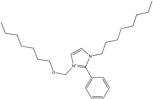 1-Octyl-2-phenyl-3-[(heptyloxy)methyl]-1H-imidazol-3-ium Structure