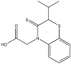2-Isopropyl-2,3-dihydro-3-thioxo-4H-1,4-benzothiazine-4-acetic acid 구조식 이미지