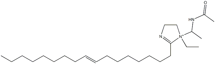 1-[1-(Acetylamino)ethyl]-1-ethyl-2-(8-heptadecenyl)-2-imidazoline-1-ium Structure