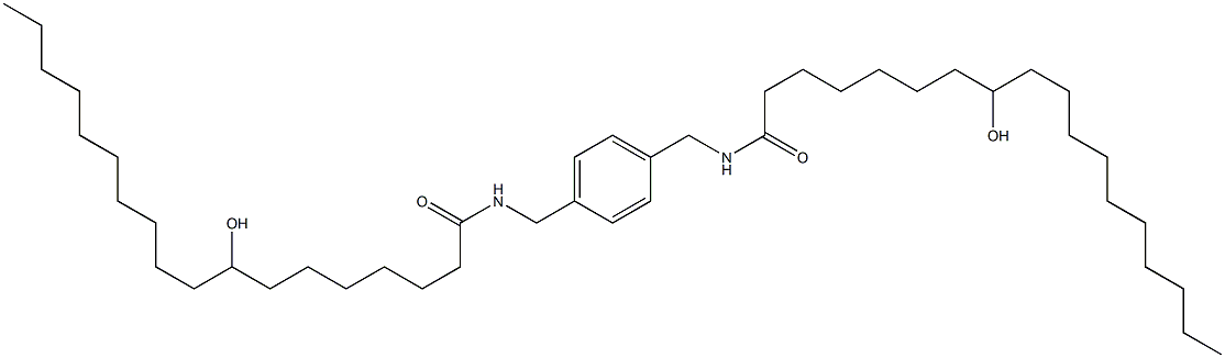 N,N'-(1,4-Phenylenebismethylene)bis(8-hydroxystearamide) 구조식 이미지