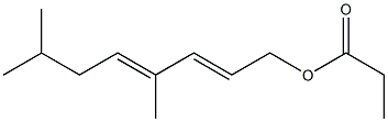 Propionic acid 4,7-dimethyl-2,4-octadienyl ester 구조식 이미지