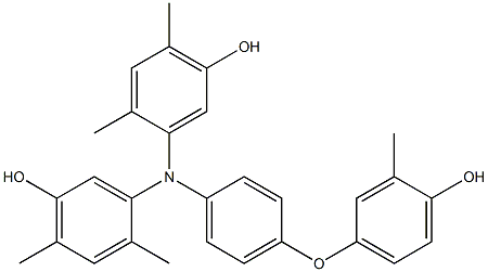 N,N-Bis(5-hydroxy-2,4-dimethylphenyl)-4-(4-hydroxy-3-methylphenoxy)benzenamine Structure