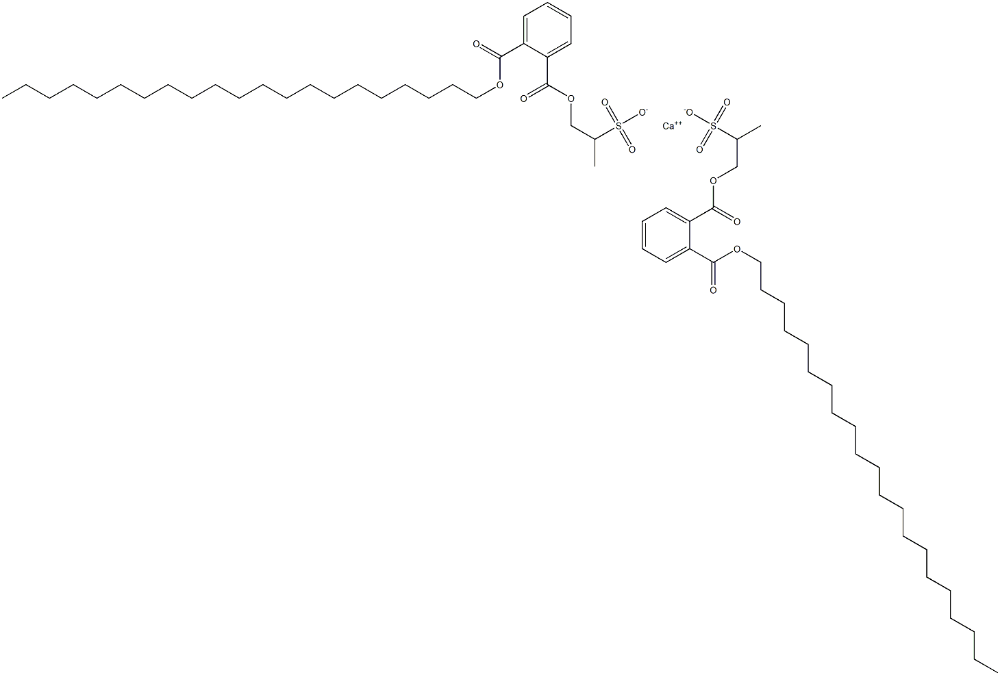 Bis[1-[(2-henicosyloxycarbonylphenyl)carbonyloxy]propane-2-sulfonic acid]calcium salt Structure