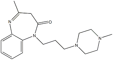 1-[3-(4-Methylpiperazin-1-yl)propyl]-4-methyl-1H-1,5-benzodiazepin-2(3H)-one Structure