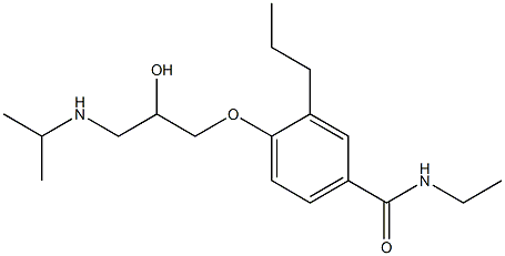 1-[4-[Ethylcarbamoyl]-2-propylphenoxy]-3-[isopropylamino]-2-propanol Structure