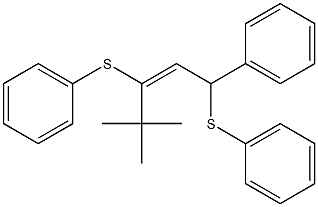 (E)-3,5-Bis(phenylthio)-5-phenyl-2,2-dimethyl-3-pentene Structure