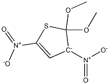 3,5-Dinitro-2,3-dihydro-2,2-dimethoxythiophen-3-ide 구조식 이미지