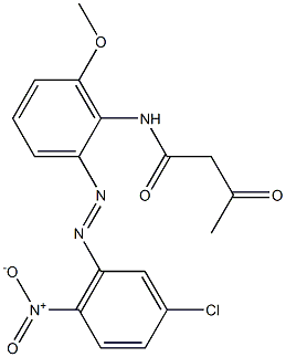 2-Acetyl-2'-(3-chloro-6-nitrophenylazo)-6'-methoxyacetanilide 구조식 이미지