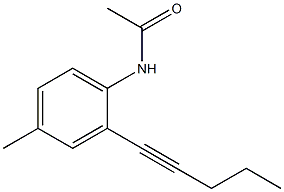 N-[4-Methyl-2-(1-pentynyl)phenyl]acetamide 구조식 이미지