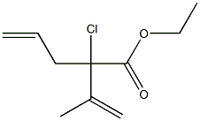 2-Chloro-2-(2-propenyl)-3-methyl-3-butenoic acid ethyl ester Structure