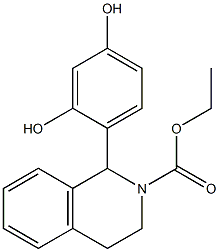 1-(2,4-Dihydroxyphenyl)-1,2,3,4-tetrahydroisoquinoline-2-carboxylic acid ethyl ester Structure