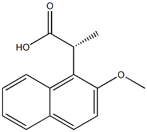 [R,(-)]-2-(2-Methoxy-1-naphtyl)propionic acid 구조식 이미지