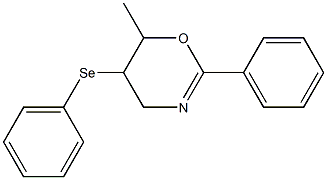 2-Phenyl-5-(phenylseleno)-6-methyl-5,6-dihydro-4H-1,3-oxazine 구조식 이미지