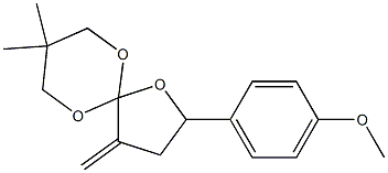 2-(4-Methoxyphenyl)-4-methylene-8,8-dimethyl-1,6,10-trioxaspiro[4.5]decane 구조식 이미지