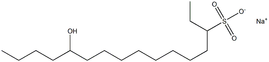 12-Hydroxyhexadecane-3-sulfonic acid sodium salt 구조식 이미지