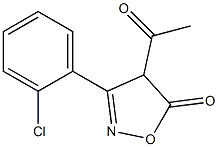 4-Acetyl-3-(o-chlorophenyl)-4,5-dihydroisoxazol-5-one Structure
