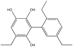 5-Ethyl-3-(2,5-diethylphenyl)benzene-1,2,4-triol Structure