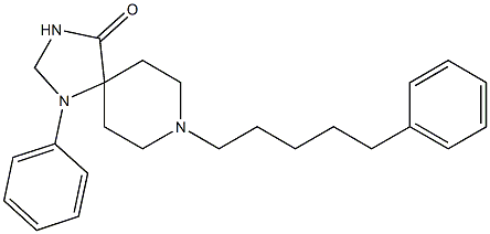 1-Phenyl-8-(5-phenylpentyl)-1,3,8-triazaspiro[4.5]decan-4-one 구조식 이미지