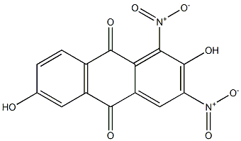 2,6-Dihydroxy-1,3-dinitroanthraquinone Structure