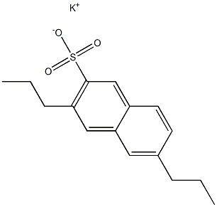 3,6-Dipropyl-2-naphthalenesulfonic acid potassium salt Structure