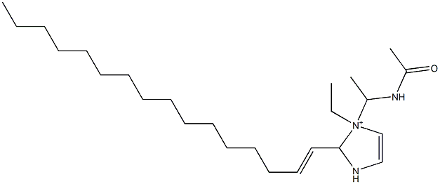 1-[1-(Acetylamino)ethyl]-1-ethyl-2-(1-hexadecenyl)-4-imidazoline-1-ium Structure