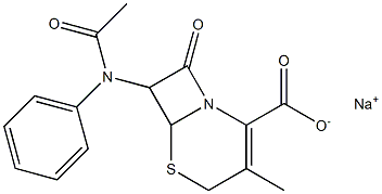 3-Methyl-8-oxo-7-phenylacetylamino-5-thia-1-azabicyclo[4.2.0]oct-2-ene-2-carboxylic acid sodium salt Structure