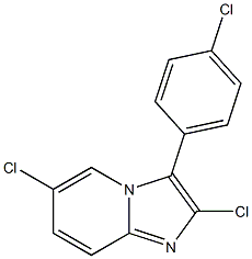 2,6-Dichloro-3-(p-chlorophenyl)imidazo[1,2-a]pyridine Structure