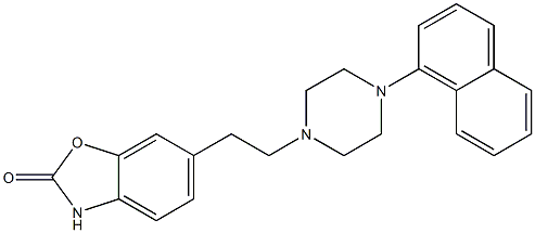 6-[2-[4-(1-Naphthalenyl)-1-piperazinyl]ethyl]benzoxazol-2(3H)-one Structure