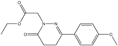 3-(4-Methoxyphenyl)-5,6-dihydro-6-oxopyridazine-1(4H)-acetic acid ethyl ester 구조식 이미지