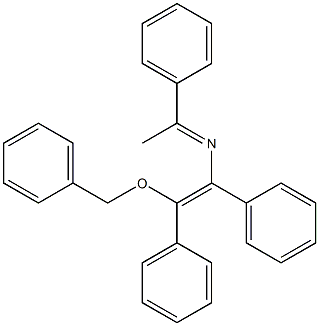 4-Benzyloxy-1,3,4-triphenyl-1-methyl-2-aza-1,3-butadiene 구조식 이미지