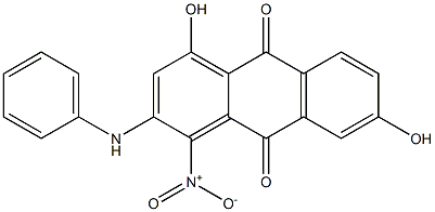 2-Anilino-4,7-dihydroxy-1-nitroanthraquinone Structure