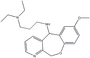 5,11-Dihydro-5-(3-diethylaminopropylamino)-7-methoxy[1]benzoxepino[3,4-b]pyridine Structure