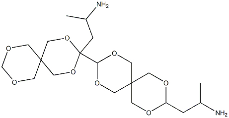 3,3'-Bis(2-aminopropyl)-3,9'-bi[2,4,8,10-tetraoxaspiro[5.5]undecane] 구조식 이미지