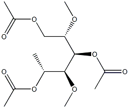 1-O,3-O,5-O-Triacetyl-2-O,4-O-dimethyl-6-deoxy-D-galactitol 구조식 이미지