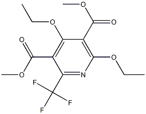 4,6-Diethoxy-2-trifluoromethylpyridine-3,5-dicarboxylic acid dimethyl ester Structure