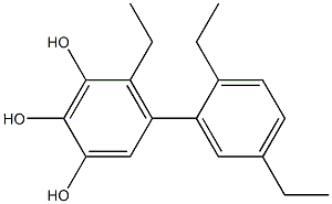 4-Ethyl-5-(2,5-diethylphenyl)benzene-1,2,3-triol Structure