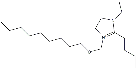 1-Ethyl-2-butyl-3-[(nonyloxy)methyl]-4,5-dihydro-1H-imidazol-3-ium 구조식 이미지