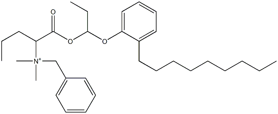 N,N-Dimethyl-N-benzyl-N-[1-[[1-(2-nonylphenyloxy)propyl]oxycarbonyl]butyl]aminium 구조식 이미지