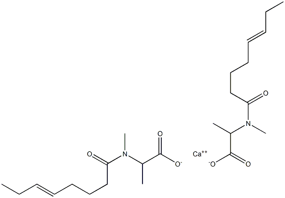 Bis[2-[N-methyl-N-(5-octenoyl)amino]propionic acid]calcium salt Structure