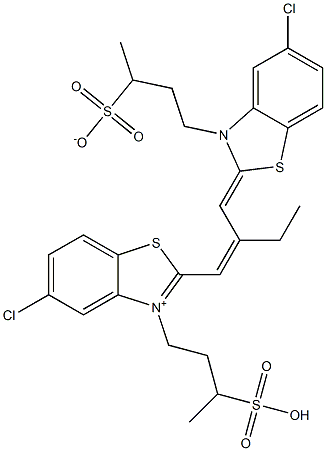 4-[[5-Chloro-2-[2-[[5-chloro-3-(3-sulfonatobutyl)benzothiazol-2(3H)-ylidene]methyl]-1-butenyl]benzothiazol-3-ium]-3-yl]-2-butanesulfonic acid Structure