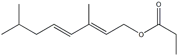 Propionic acid 3,7-dimethyl-2,4-octadienyl ester Structure