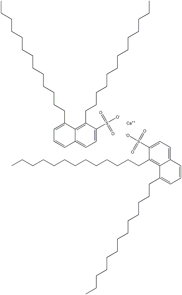 Bis(1,8-ditridecyl-2-naphthalenesulfonic acid)calcium salt Structure