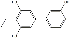 4-Ethyl-1,1'-biphenyl-3,3',5-triol 구조식 이미지