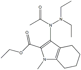 1-Methyl-3-[(diethylamino)acetylamino]-4,5,6,7-tetrahydro-1H-indole-2-carboxylic acid ethyl ester Structure