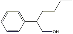 2-Phenyl-1-hexanol 구조식 이미지