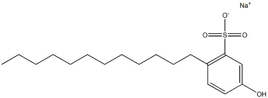 3-Hydroxy-6-dodecylbenzenesulfonic acid sodium salt Structure